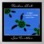 Sea Turtles Haiku Art Print
