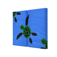 Sea Turtles Wrapped Canvas Side by Side Panels wrappedcanvas