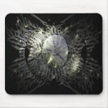 Sea Urchin Abstract on Black Mousepad