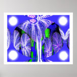 Sea urchins in moonlight posters