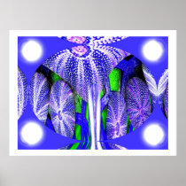Sea urchins in moonlight print