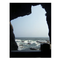 Sea view from a cave postcards
