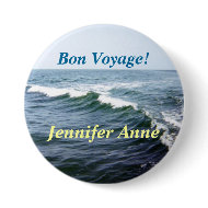 Sea Water Bon Voyage Name Button zazzle_button