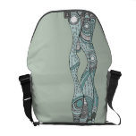 Sea Weeds soft teal messenger Commuter Bag