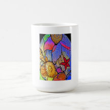 Seabed / Ocean Floor on Stained Glass Mug