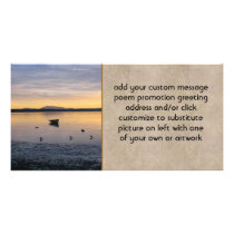 Seabirds and Boat Photo Greeting Card