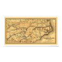 Seaboard & Raleigh Railroad Map 1874 posters