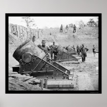 Seacoast Mortars at Yorktown, VA 1862 Poster
