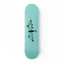 Seafoam Green Funny Little Bat skateboards