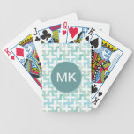 Seafoam Green Geometric Deck Of Cards