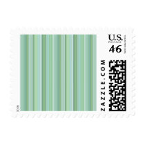 Seafoam, Sage, & Baby Blue Striped Pattern Postage