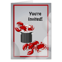 Seafood Boil Dinner Invitation Greeting Card