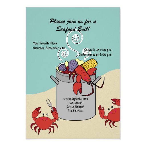 Seafood Boil Invitation Zazzle