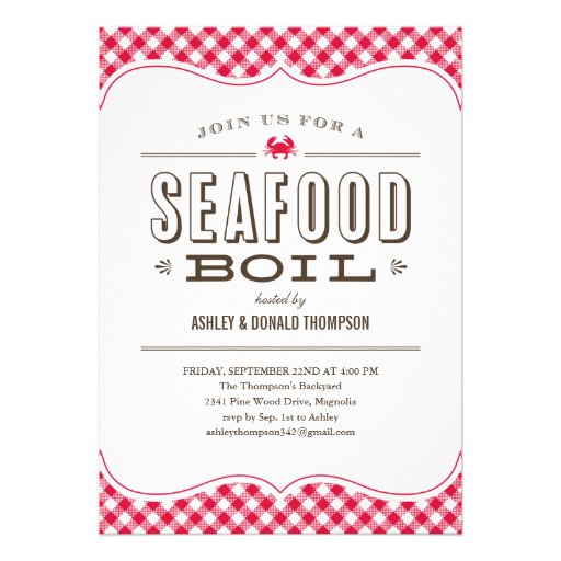 Seafood Boil Invitations
