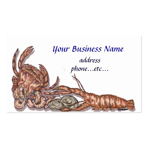 Seafood Business Card (front side)