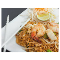 Seafood Pad Thai Fried Rice Noodles Flyer Design