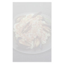 Seafood pasta customized stationery