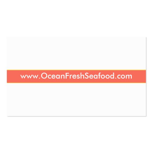 Seafood Restaurant Business Card (back side)