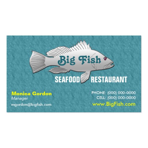 Seafood Restaurant Business Card (front side)