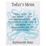 Seafood restaurant menu flyers