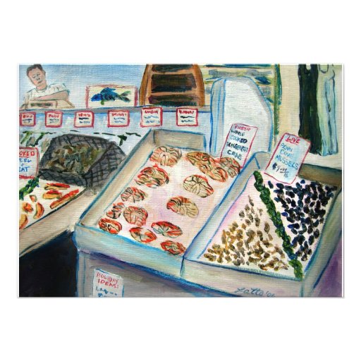 Seafood Sale Invitations (Pike Place Seattle)