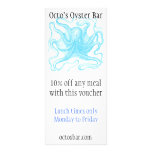 Seafood themed promotional card personalised rack card