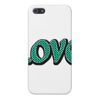Seagreen Polkadot Love Case For iPhone 5