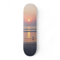 Seagull Daytona Beach FL Ocean Sunrise Skateboard by paulbatesphoto Seagull Daytona Beach FL Ocean Sunrise Skateboard