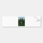 Seagull Flying Over Trees Bumper Stickers