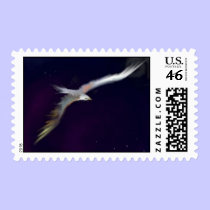 Seagull Flying - stamp