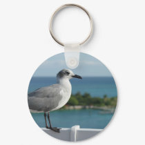Seagull In Paradise Keychain