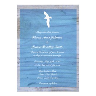 Seagull/Nautical Beach Wedding Invitation