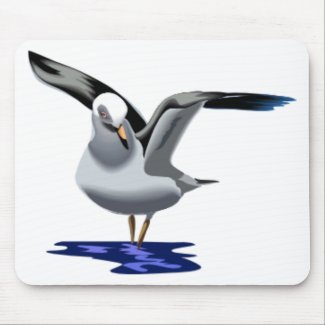 Seagull on Puddle mousepad