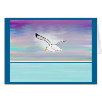 Seagull Over The Sea cards