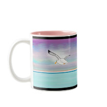 Seagull Over the Sea mugs by Perlyyyy Seagull Over the Sea mugs