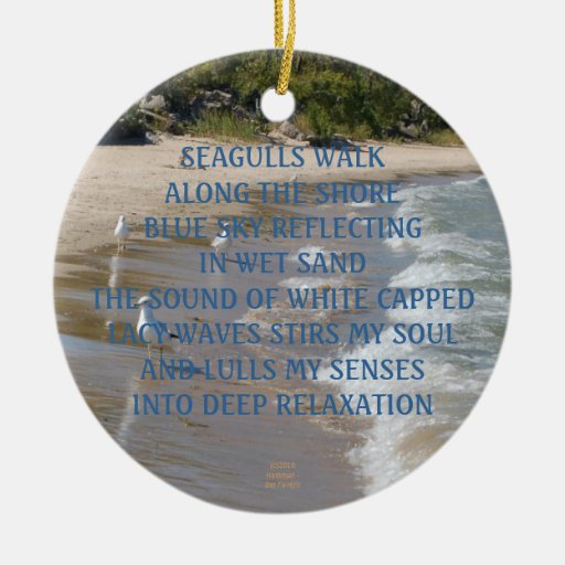 SEAGULL SHORE ORNAMENT OR PENDANT