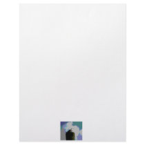 Seagull sitting on a dock posterized photograph letterhead