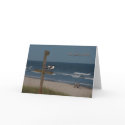 seagulls at the beach birthday card