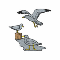 Seagulls embroidered shirts
