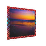 Seagulls Frolicking & Flying During Dawn on Beach Canvas Prints