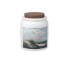 Seagulls on the beach candy jars