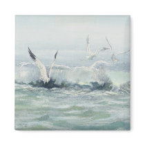 SEAGULLS & SURF by SHARON SHARPE magnets