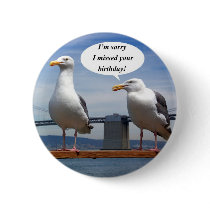 seagulls talking pinback buttons