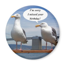 seagulls talking fridge magnet