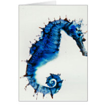 Seahorse art design Card