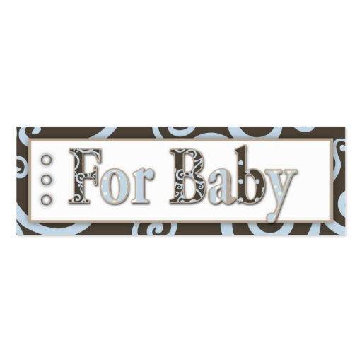 Seahorse Baby Boy Gift Tag Business Card Template (front side)