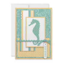 Seahorse Baby Invitation