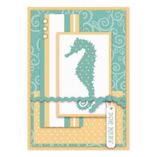 Seahorse Baby Thank You Notecard Business Card