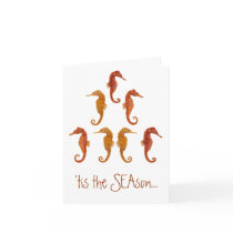 Seahorse Christmas Tree cards