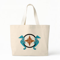Seahorse Compass Rose bags by alternateworlds Seahorse Compass Rose bags